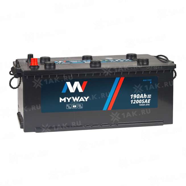 Аккумулятор MYWAY (190 Ач, 12 V) R+ Грузовая, Прямая D5 арт.MW1904SU 0