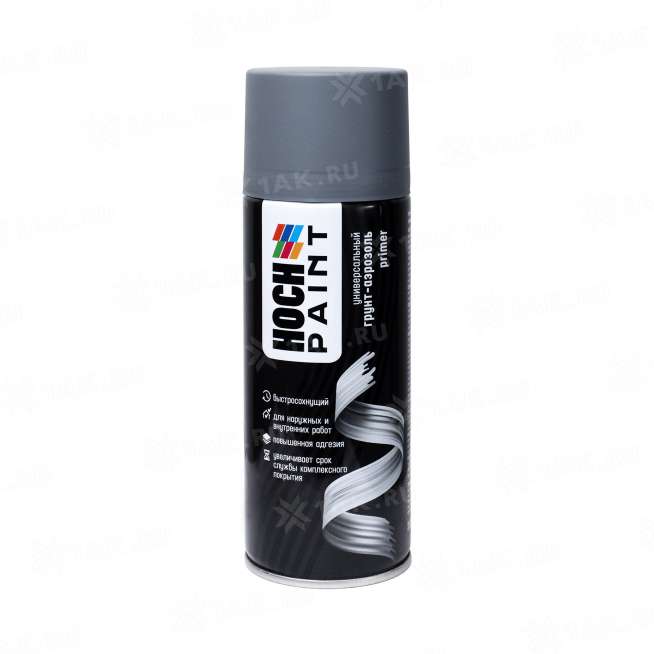 Грунт-аэрозоль акриловый Hoch Paint, серый 520 мл 0