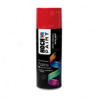 Эмаль-аэрозоль Hoch Paint акриловая универсальная RAL 3020 (транспортный красный) глянцевая 520 мл