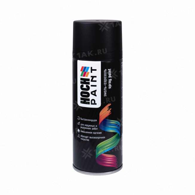 Эмаль-аэрозоль Hoch Paint акриловая универсальная RAL 9005 (черный янтарь) матовая 520 мл 0
