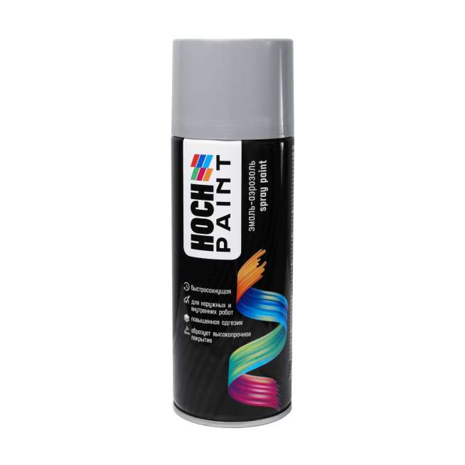 Эмаль-аэрозоль Hoch Paint акриловая универсальная RAL 7001 (серебристо-серый) глянцевая 520 мл 0