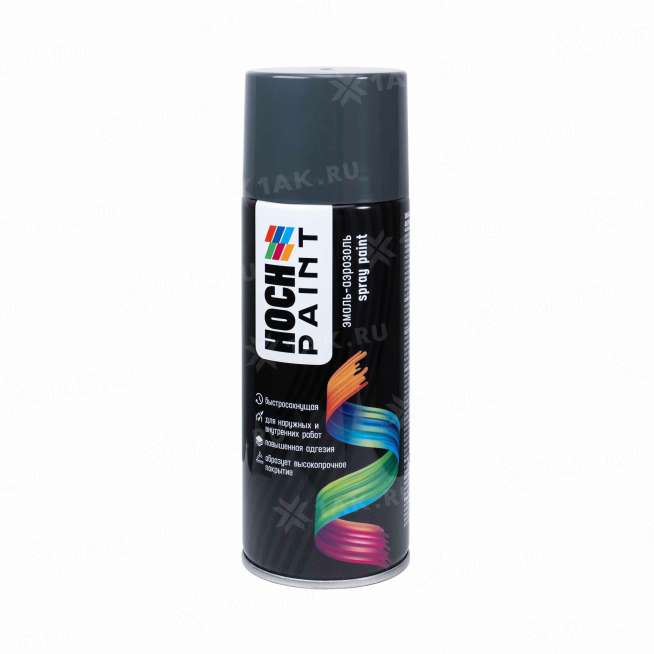 Эмаль-аэрозоль Hoch Paint акриловая универсальная RAL 7024 (графитовый серый) глянцевая 520 мл 0