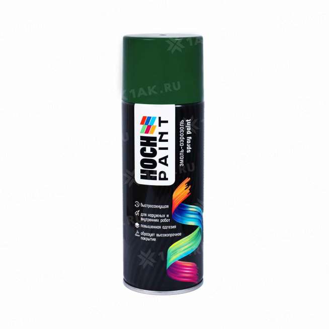 Эмаль-аэрозоль Hoch Paint акриловая универсальная RAL 6005 (зеленый мох) глянцевая 520 мл 0