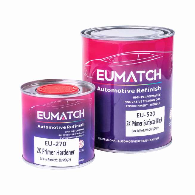 Комплект грунта наполнителя 2K Primer Surfacer Black/ 2К цвет чёрный 520 EUMATCH 1,3л 0