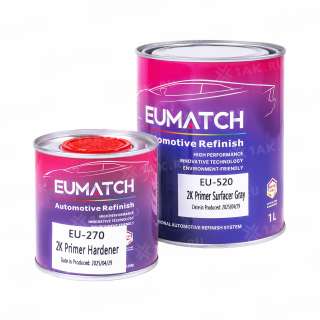 Комплект грунта наполнителя 2K Primer Surfacer Gray/ 2К цвет серый 520 EUMATCH 1,3л
