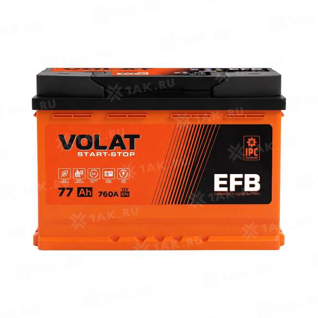 Аккумулятор VOLAT (77 Ач, 12 V) Обратная, R+ LB3 арт.VPE770F 1