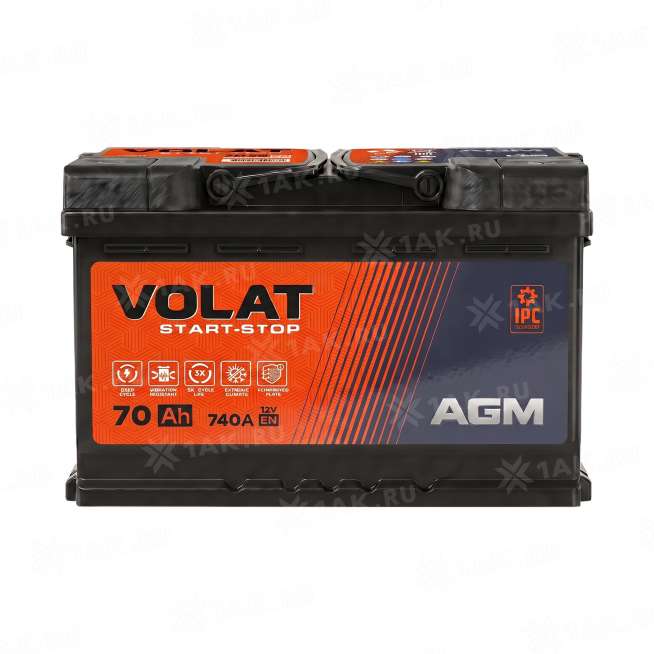 Аккумулятор VOLAT (70 Ач, 12 V) Обратная, R+ L3 арт.VP700G 0