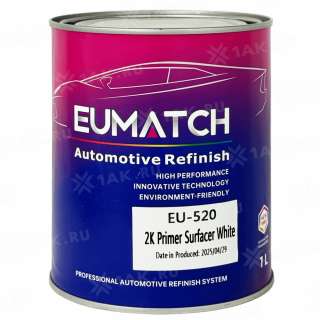 2K Primer Surfacer White/ 2К Грунт наполнитель белый 520 EUMATCH 1л