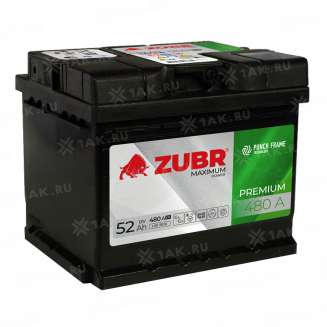 Аккумулятор ZUBR Premium (52 Ач, 12 V) Обратная, R+ LB1 арт.ZP520 0