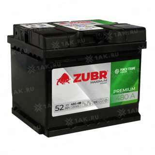 Аккумулятор ZUBR Premium (52 Ач, 12 V) Прямая, L+ LB1 арт.ZP521