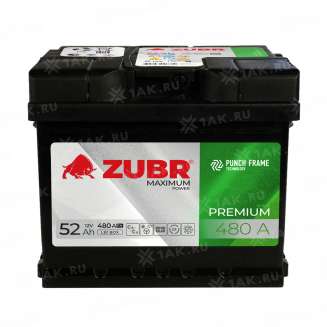 Аккумулятор ZUBR Premium (52 Ач, 12 V) Прямая, L+ LB1 арт.ZP521 1