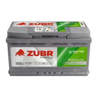 Аккумулятор ZUBR Premium (105 Ач, 12 V) Обратная, R+ L5 арт.ZP1050 1