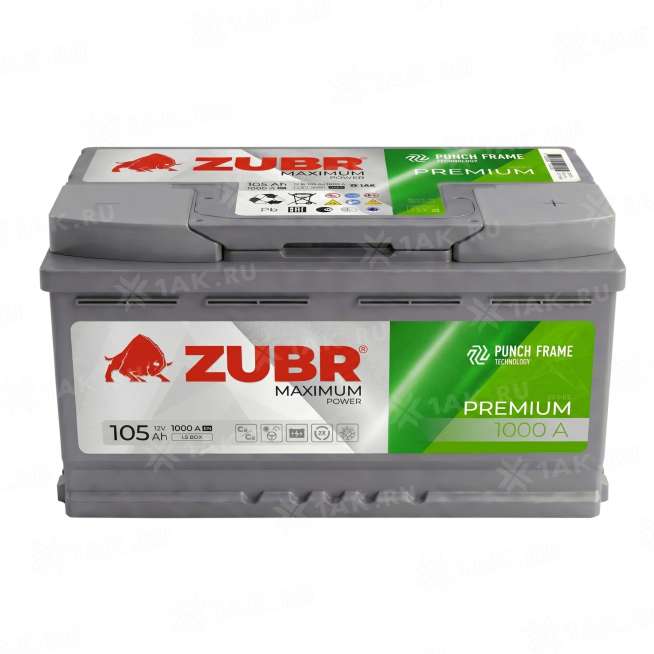 Аккумулятор ZUBR Premium (105 Ач, 12 V) Обратная, R+ L5 арт.ZP1050 1