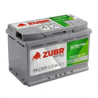 Аккумулятор ZUBR Premium (77 Ач, 12 V) Обратная, R+ LB3 арт.ZP770